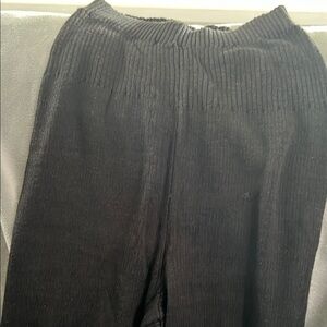 Free People Black Ribbed Pants